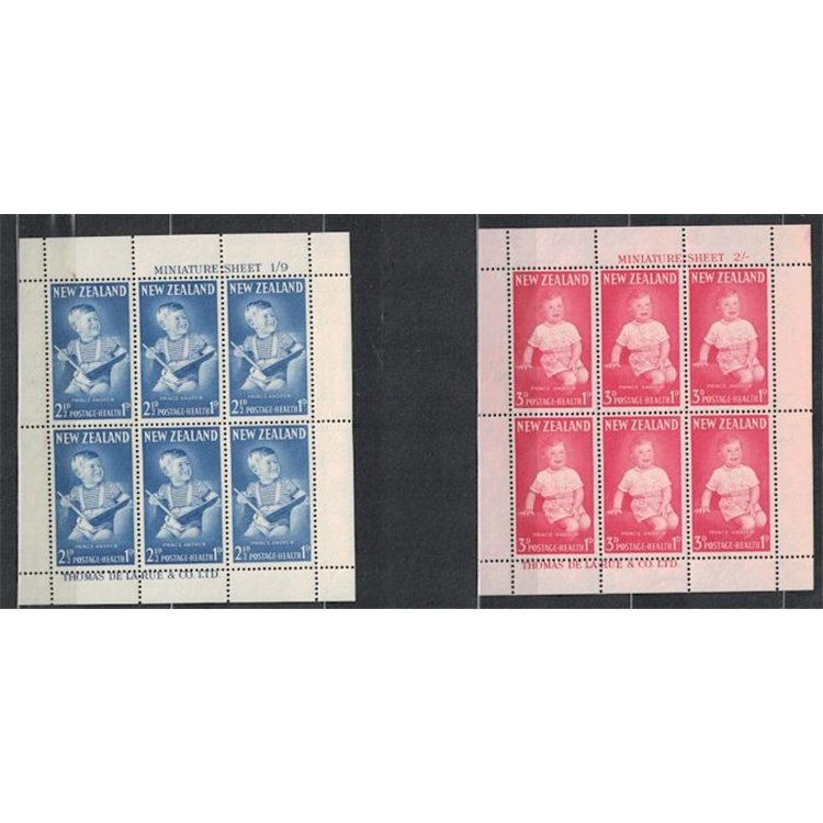 NUOVA ZELANDA 1963 Salute infantile 2 BF MNH**