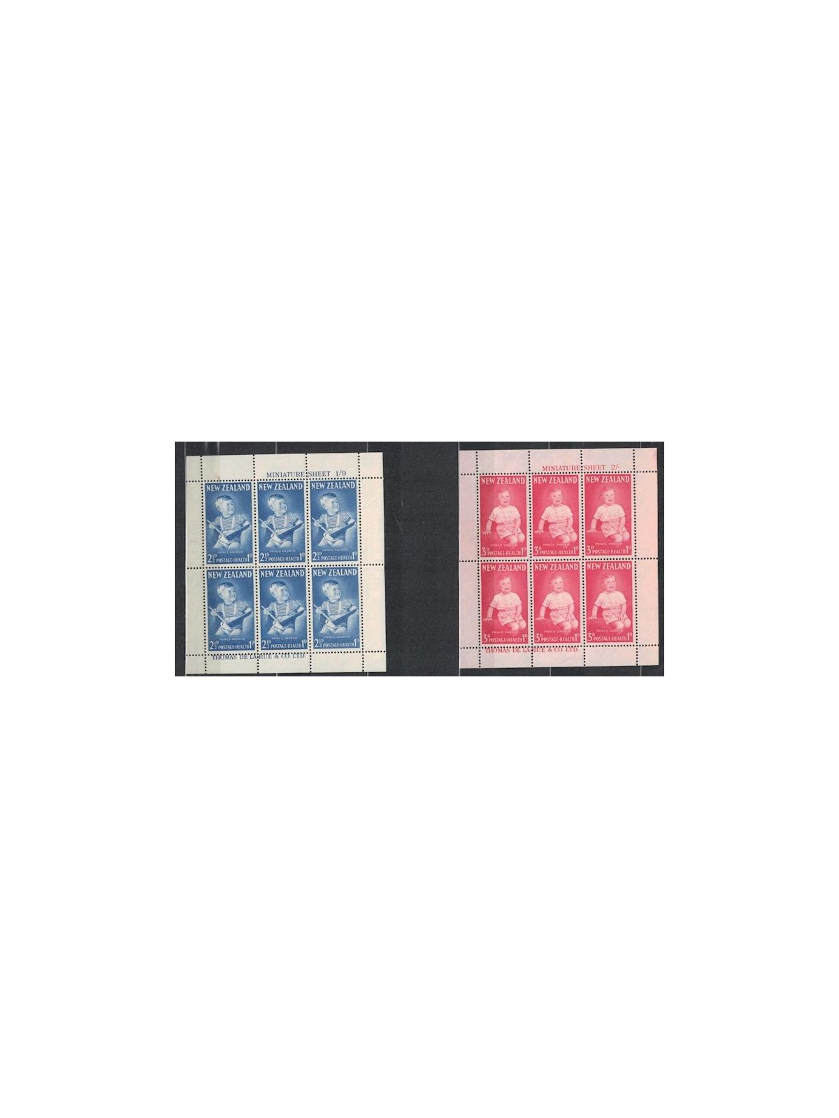 NUOVA ZELANDA 1963 Salute infantile 2 BF MNH**