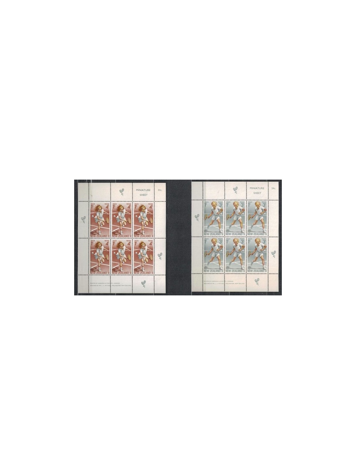 NUOVA ZELANDA 1972 Salute infantile 2 BF MNH**
