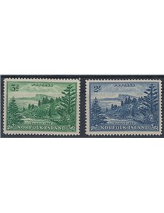 NORFOLK 1959 Ordinary series 2v MNH**