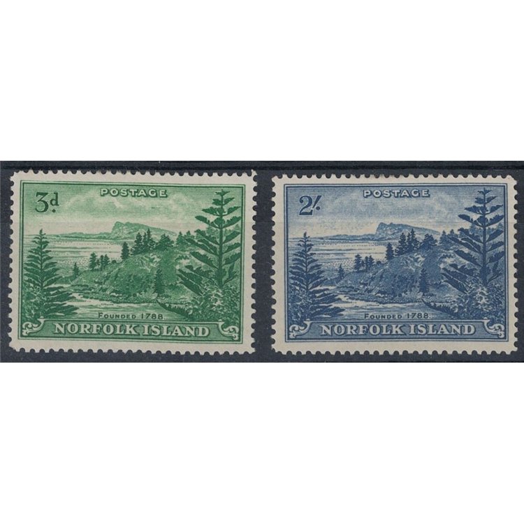 NORFOLK 1959 Ordinary series 2v MNH**