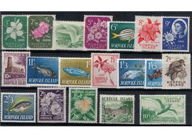 NORFOLK 1960-63 Serie ordinaria 19v MNH**