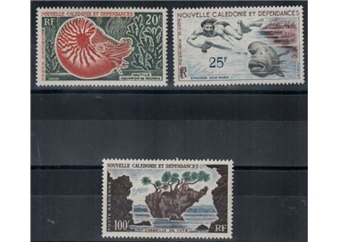 NUOVA CALEDONIA 1955-62 Serie ordinaria 3v MNH**