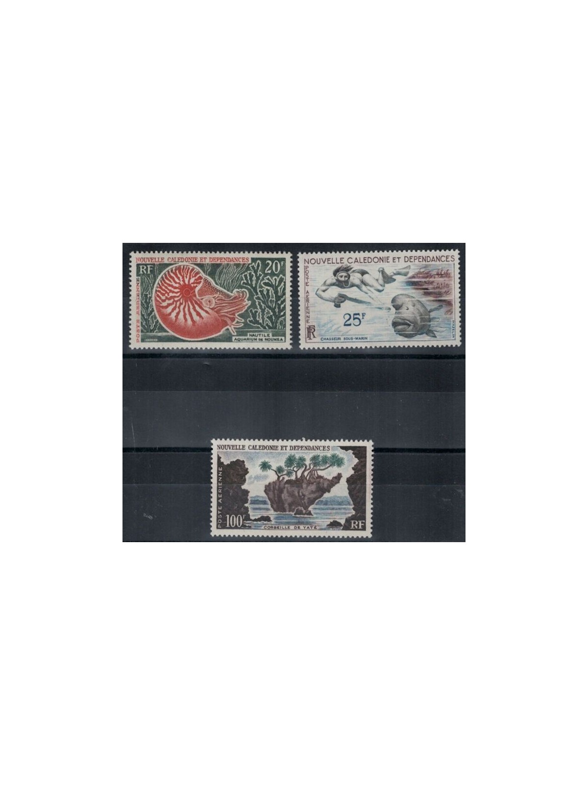 NUOVA CALEDONIA 1955-62 Serie ordinaria 3v MNH**
