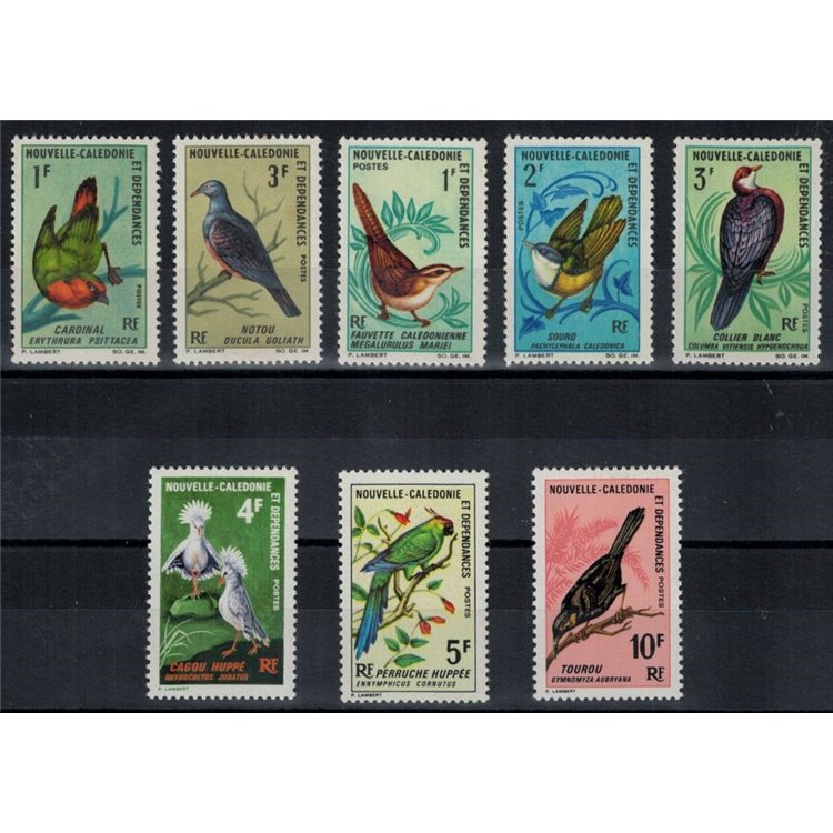 NUOVA CALEDONIA 1966-68 Fauna, uccelli 8v MNH**