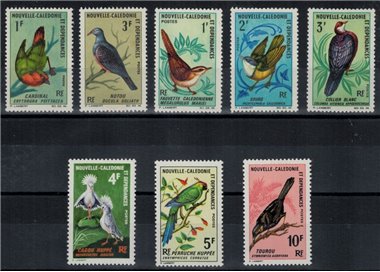 NEW CALEDONIA 1966-68 Fauna, birds 8v MNH**
