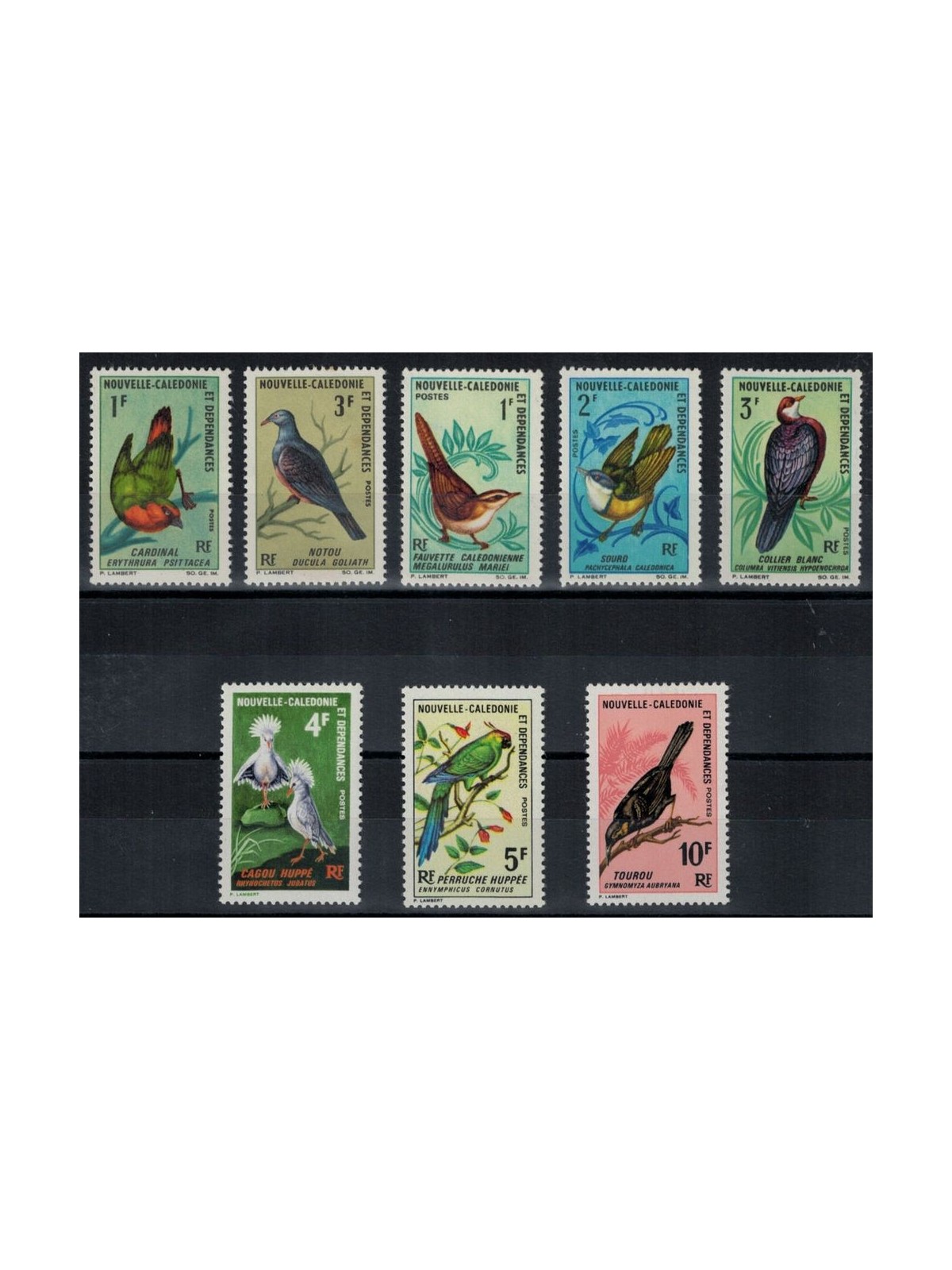 NEW CALEDONIA 1966-68 Fauna, birds 8v MNH**