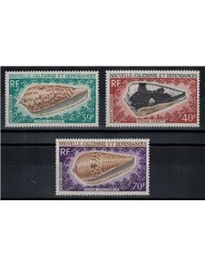 NUOVA CALEDONIA 1968 Conchiglie 3v MNH**
