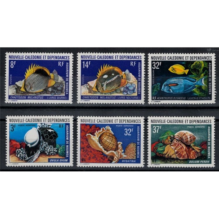 NUOVA CALEDONIA 1974 Acquario di Noumea 6v MNH**