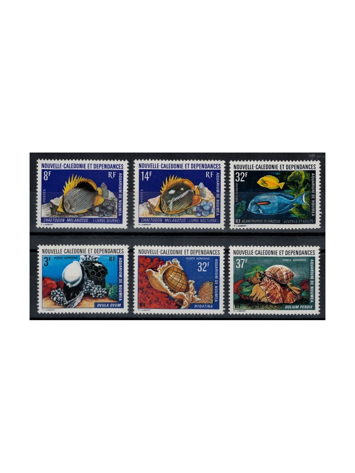 NEW CALEDONIA 1974 Noumea Aquarium 6v MNH**