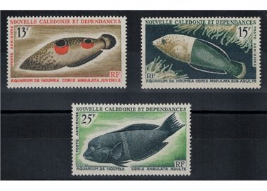 NEW CALEDONIA 1965 Marine fauna, fish 3v MNH**