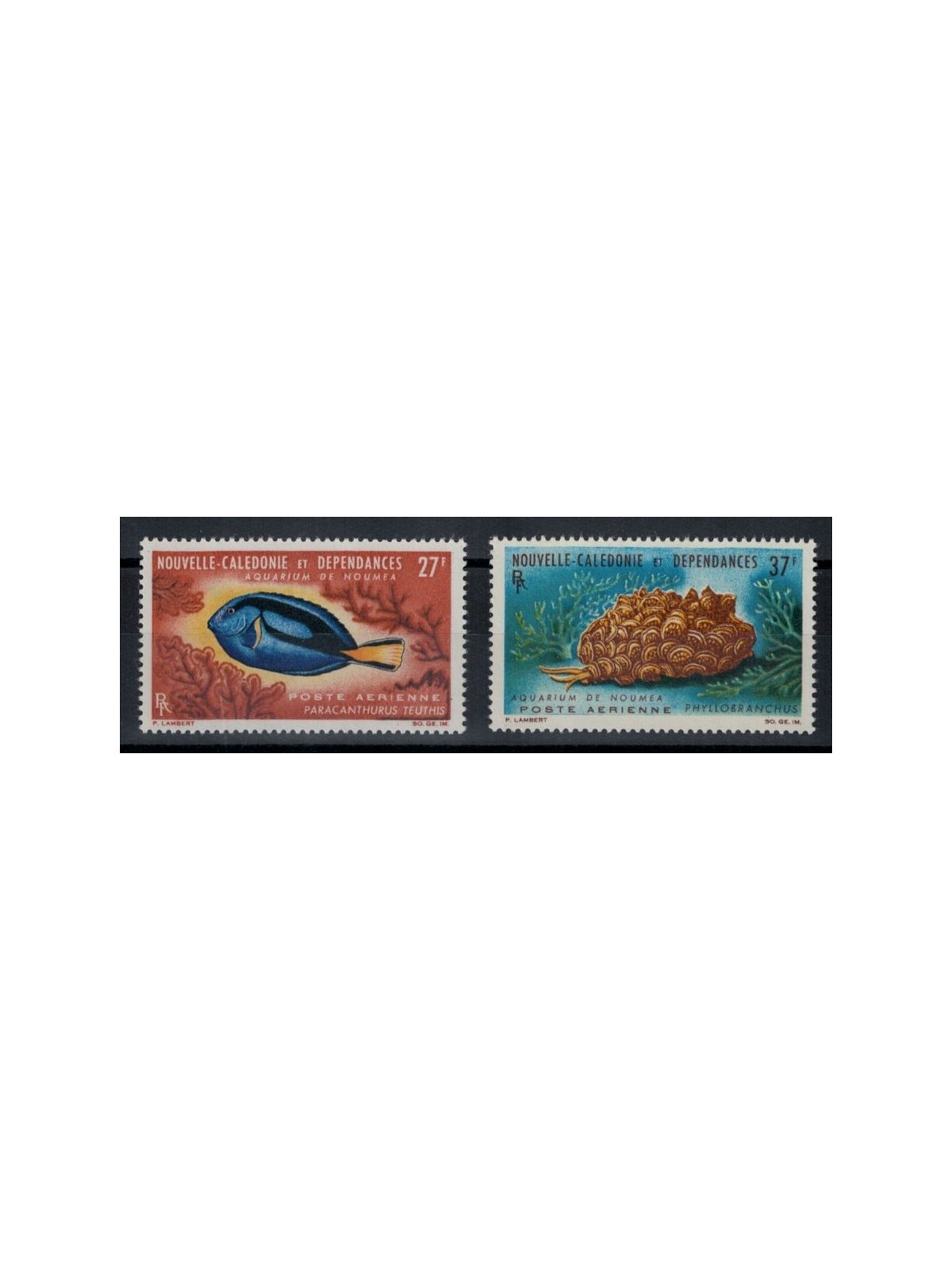 NUOVA CALEDONIA 1965 Acquario di Noumea 2v MNH**