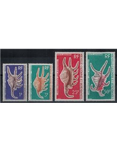 NUOVA CALEDONIA 1972 Conchiglie 4v MNH**