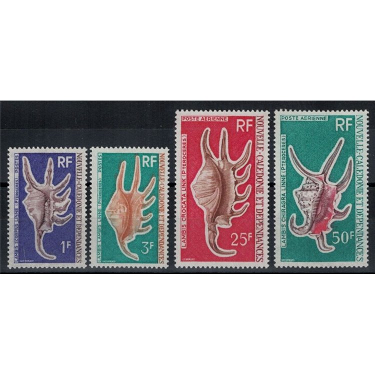 NUOVA CALEDONIA 1972 Conchiglie 4v MNH**