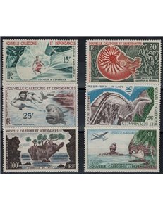 NEW CALEDONIA 1955-62 Ordinary series, airmail 6v MNH**