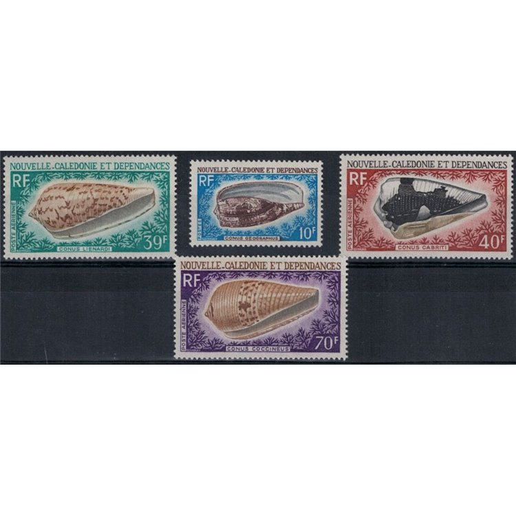 NUOVA CALEDONIA 1968 Conchiglie 4v MNH**