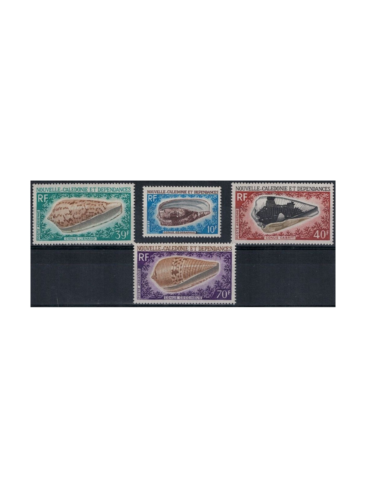 NUOVA CALEDONIA 1968 Conchiglie 4v MNH**