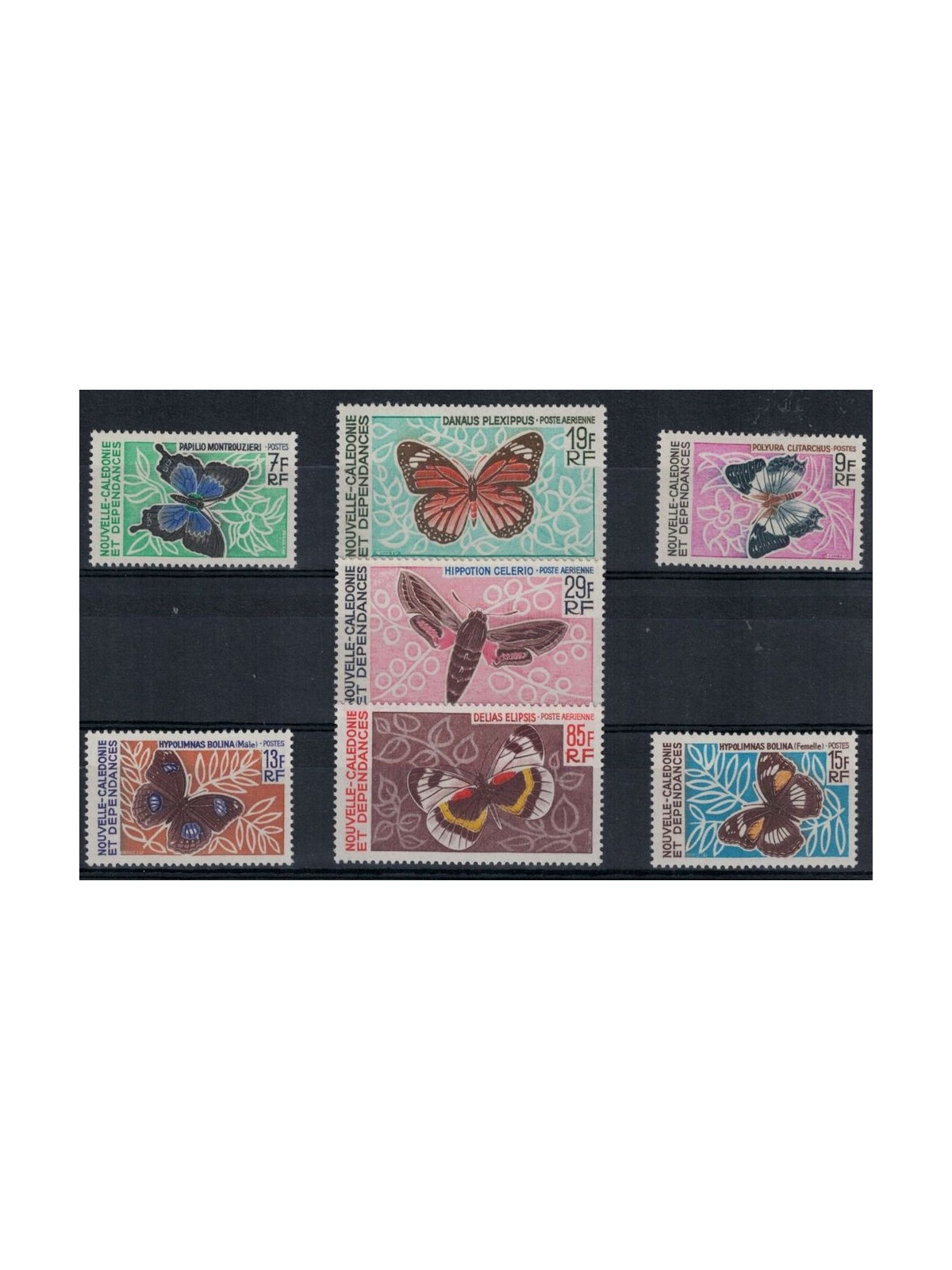 NUOVA CALEDONIA 1967-68 Farfalle 7v MNH**