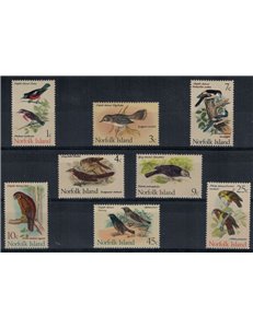 NORFOLK 1970 Serie ordinaria, uccelli 8v MNH**