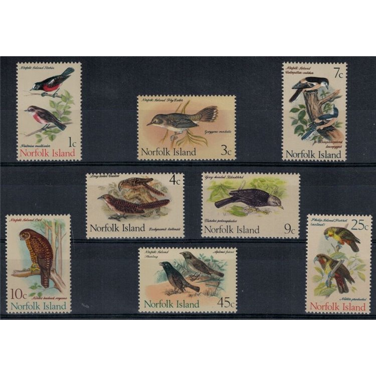 NORFOLK 1970 Ordinary series, birds 8v MNH**