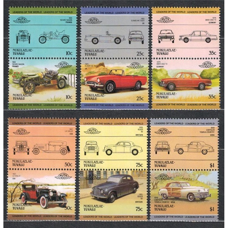 NUKULAELAE 1985 Cars 12v MNH**