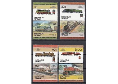 NUKULAELAE 1984 Treni, locomotive 8v MNH**