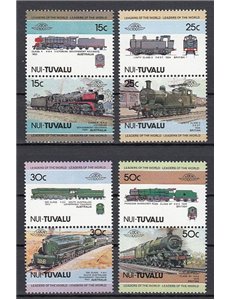 NUI 1984 Trains, locomotives 8v MNH**