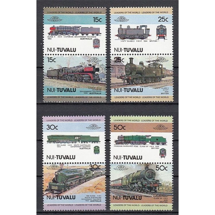 NUI 1984 Treni, locomotive 8v MNH**