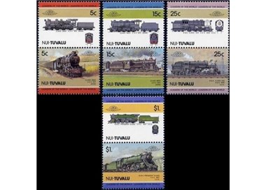 NUI 1985 Treni, locomotive 8v MNH**