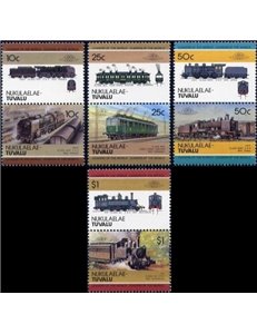 NUKULAELAE 1985 Treni, locomotive 8v MNH**