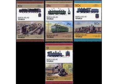 NUKULAELAE 1985 Trains, locomotives 8v MNH**
