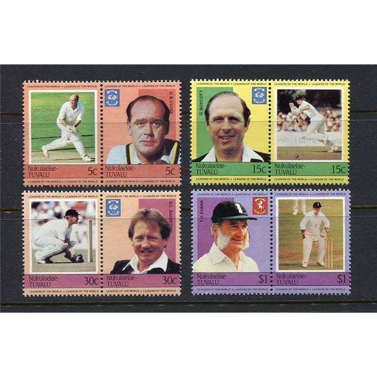 NUKULAELAE 1984 Cricket 8v MNH**
