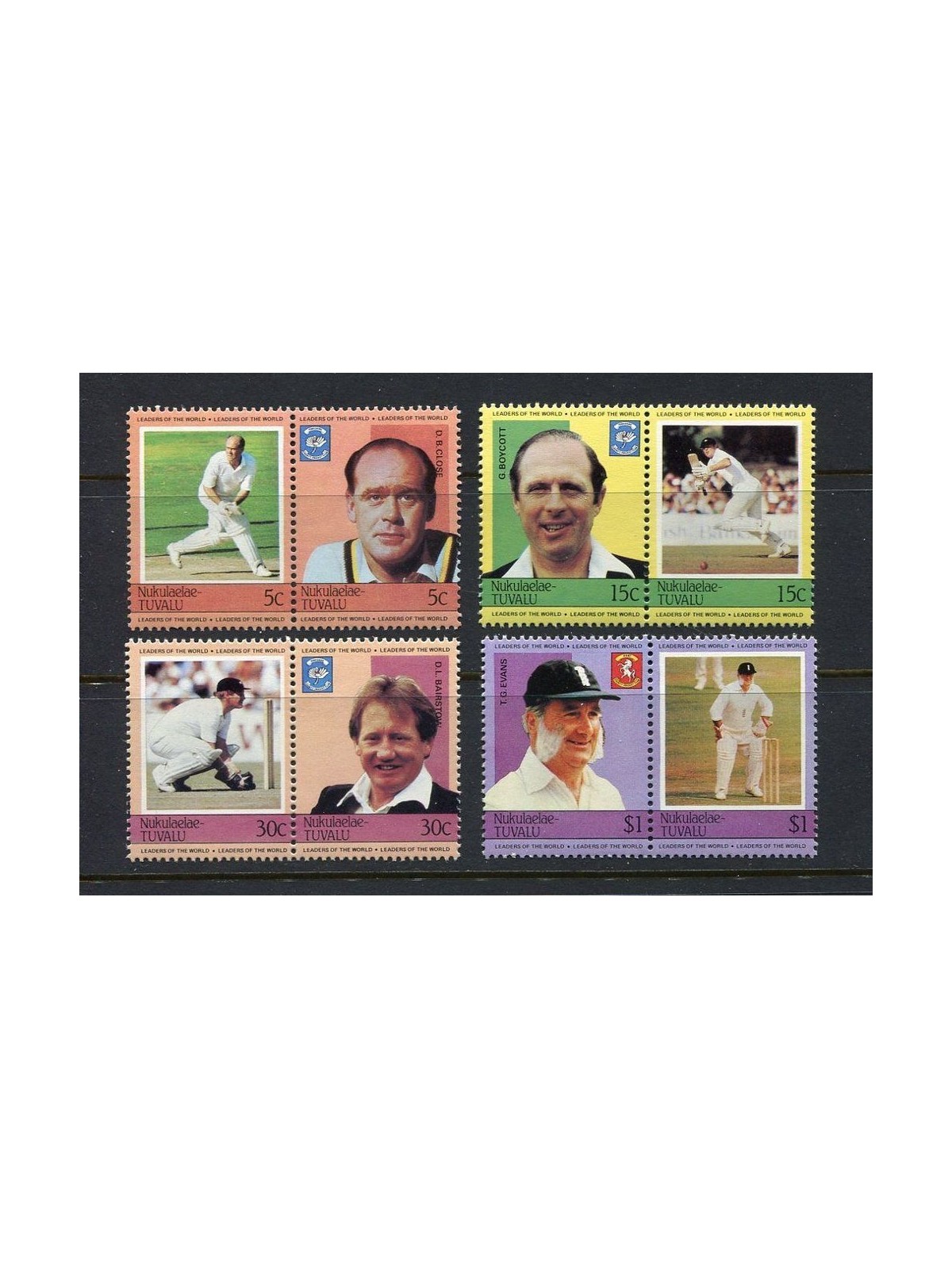NUKULAELAE 1984 Cricket 8v MNH**