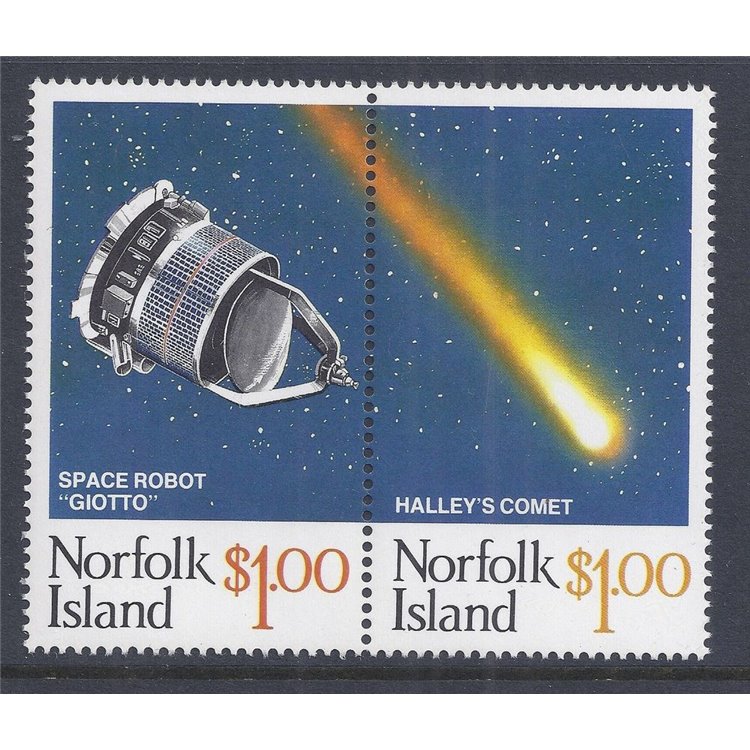 NORFOLK 1986 Halley's Comet 2v MNH**
