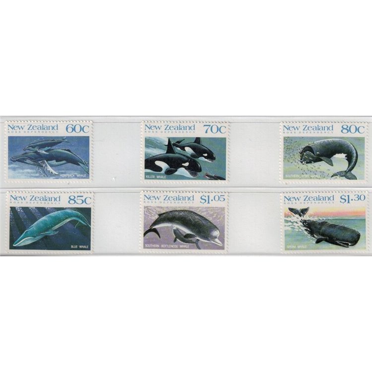 NEW ZEALAND - ROSS 1988 Marine mammals 6v MNH**