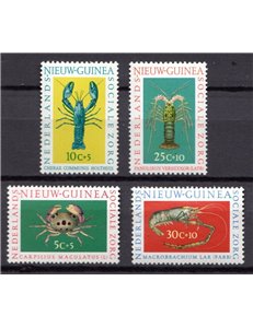 NETHERLANDS NEW GUINEA 1962 Pro charity works, shellfish 4v MNH**