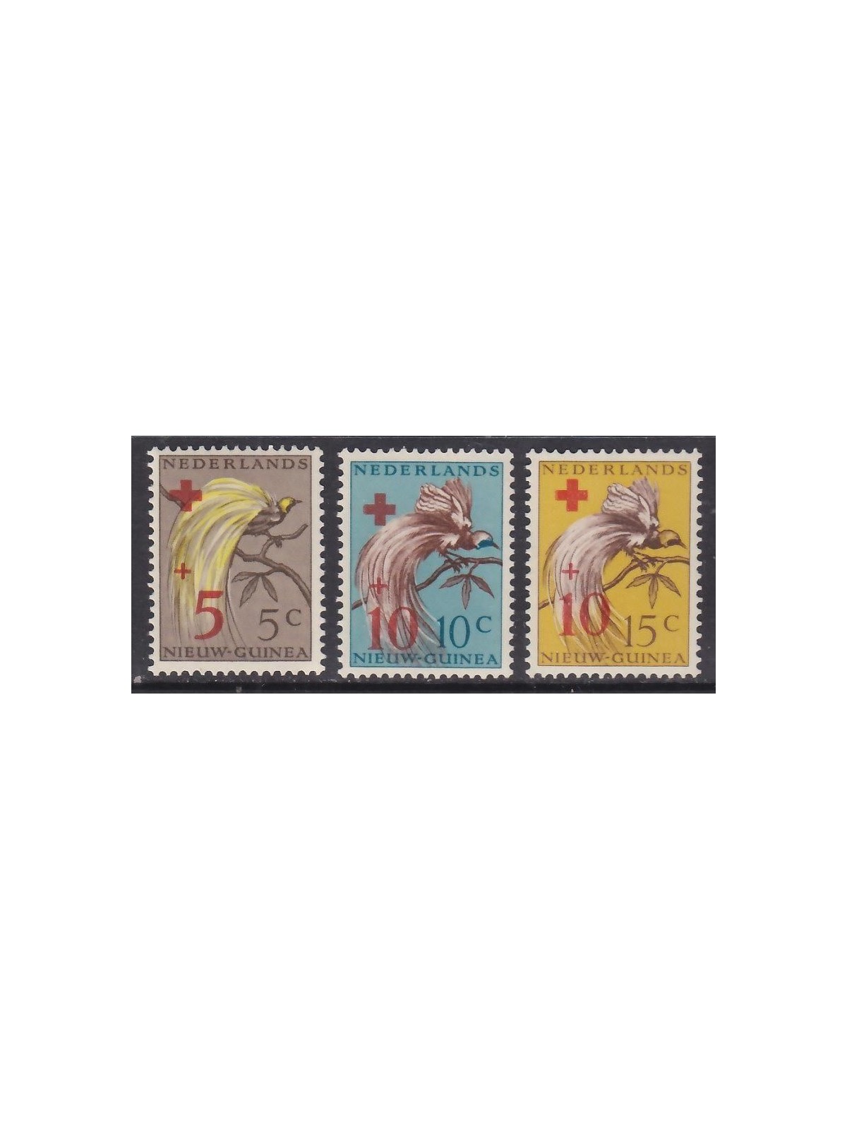 NEW NETHERLANDS GUINEA 1955 Pro Red Cross 3v MNH**