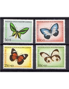 NUOVA GUINEA OLANDESE 1960 Pro Aide, farfalle 4v MNH**