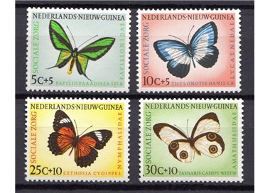 NEW NETHERLANDS GUINEA 1960 Pro Aide, butterflies 4v MNH**