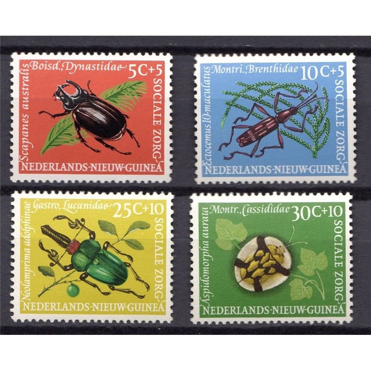 NETHERLANDS NEW GUINEA 1961 Pro Aide, insects 4v MNH**