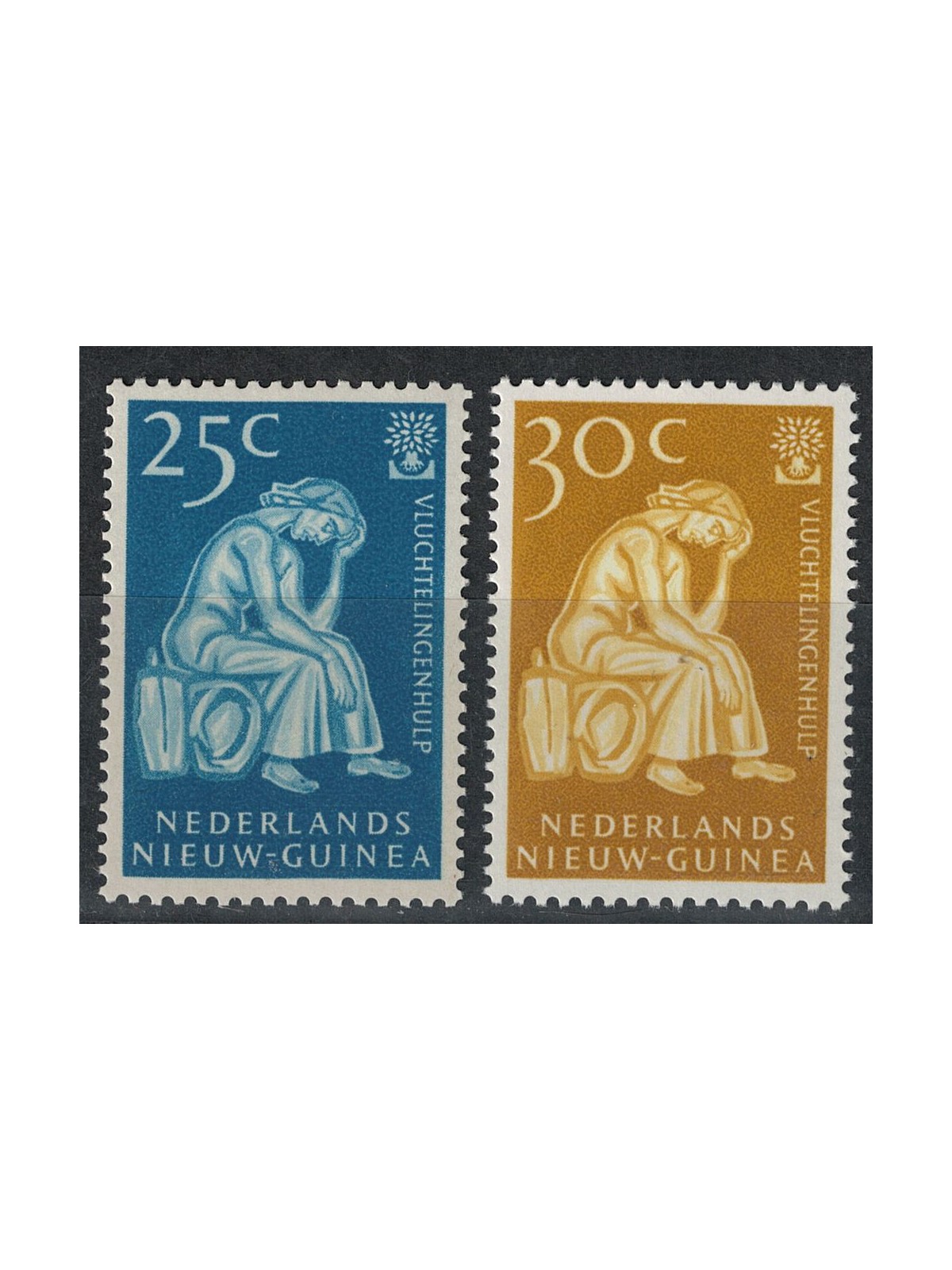 NUOVA GUINEA OLANDESE 1960 Anno mondiale del rifugiato 2v MNH**