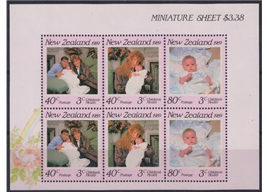 NUOVA ZELANDA 1989 Salute infantile 1 BF MNH**