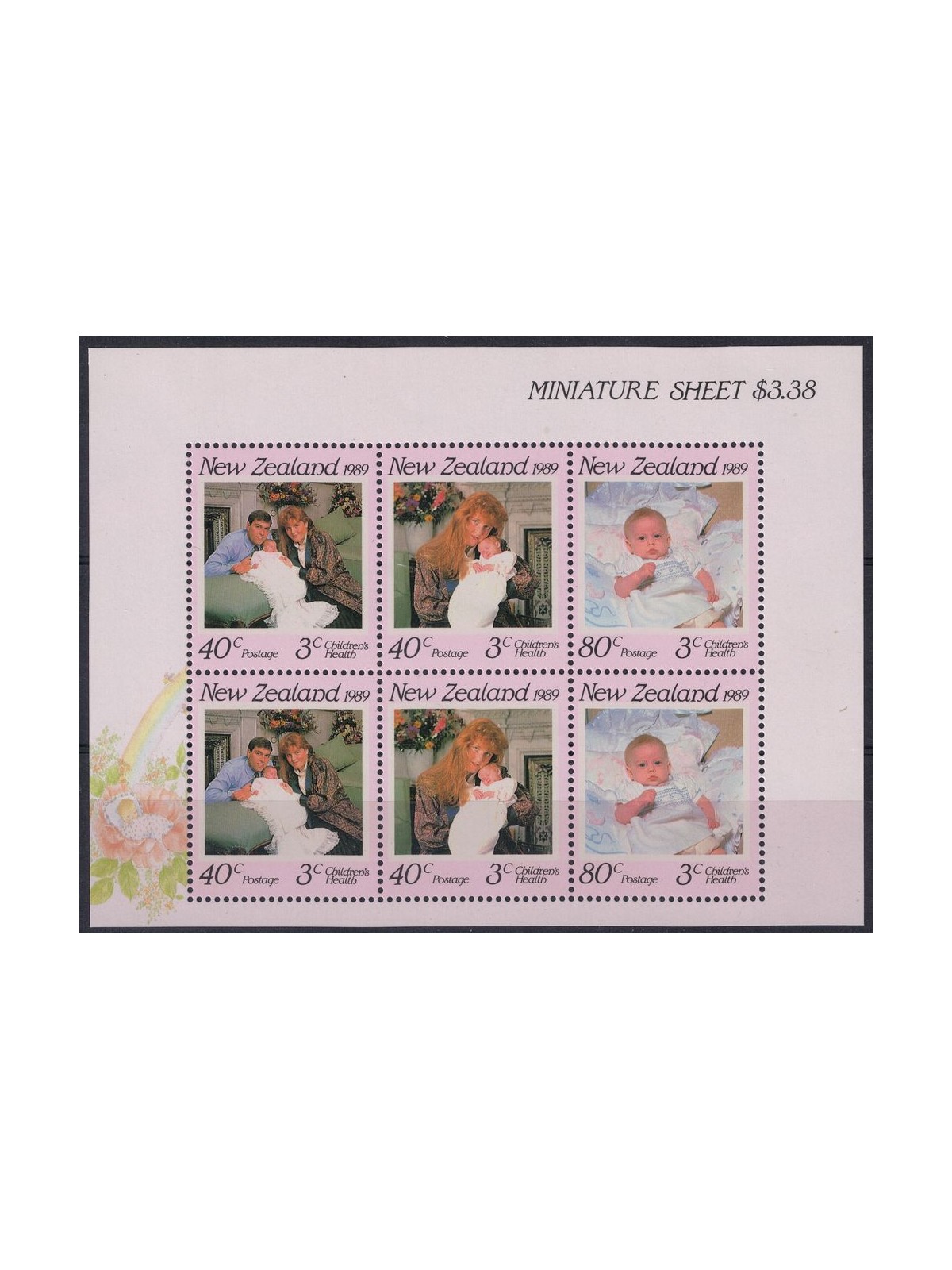 NUOVA ZELANDA 1989 Salute infantile 1 BF MNH**