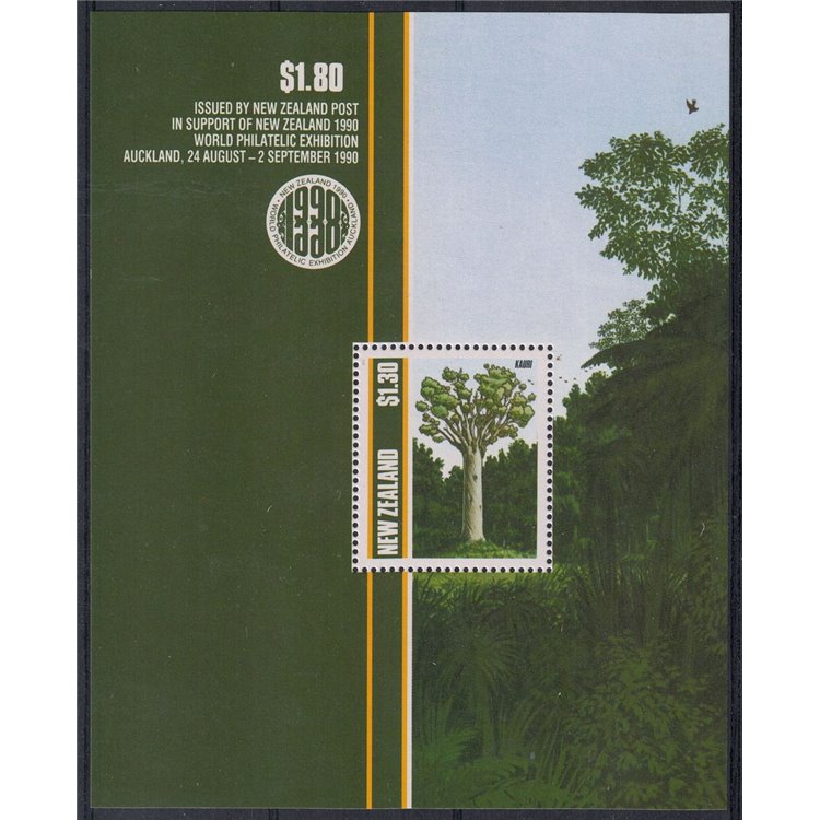 NUOVA ZELANDA 1990 Esposizione filatelica Auckland 1 BF MNH**