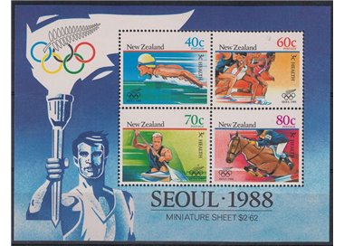 NUOVA ZELANDA 1988 Giochi olimpici estivi a Seoul 1 BF MNH**