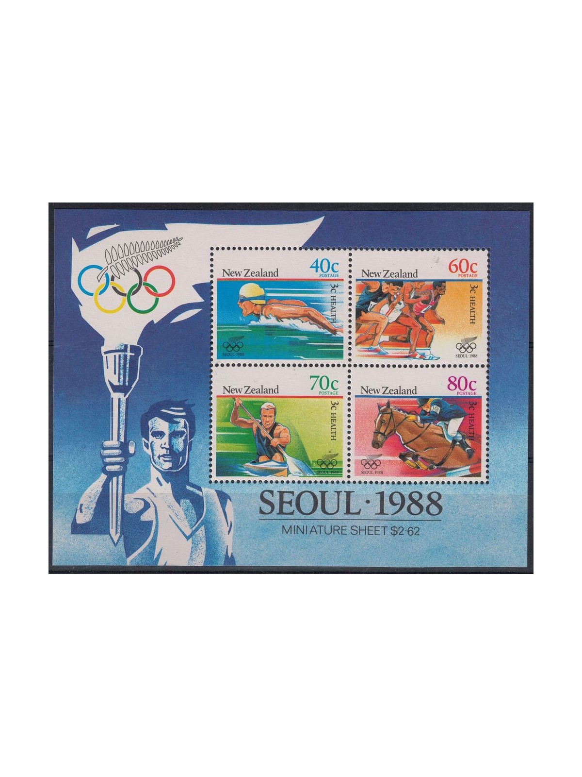 NEW ZEALAND 1988 Summer Olympic Games in Seoul 1 s/s MNH**