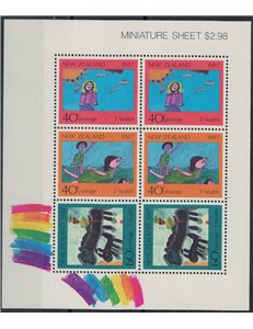 NUOVA ZELANDA 1987 Salute infantile 1 BF MNH**
