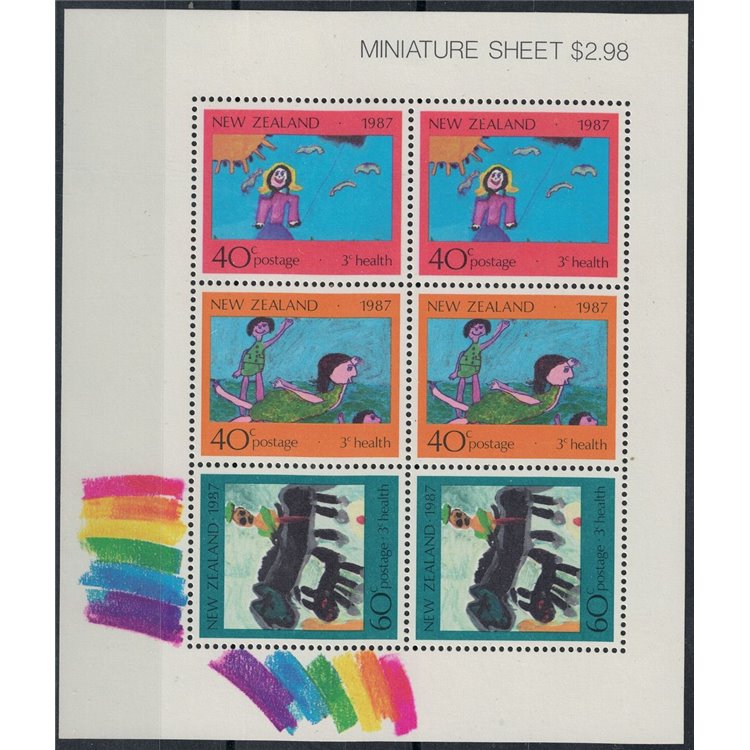 NUOVA ZELANDA 1987 Salute infantile 1 BF MNH**