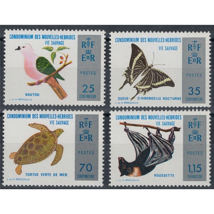 NUOVE EBRIDI 1974 Fauna, animali 4v MNH** (F)