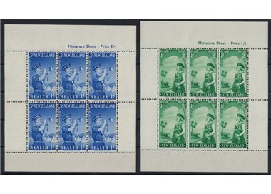 NUOVA ZELANDA 1957 Salute infantile 2 BF MNH**